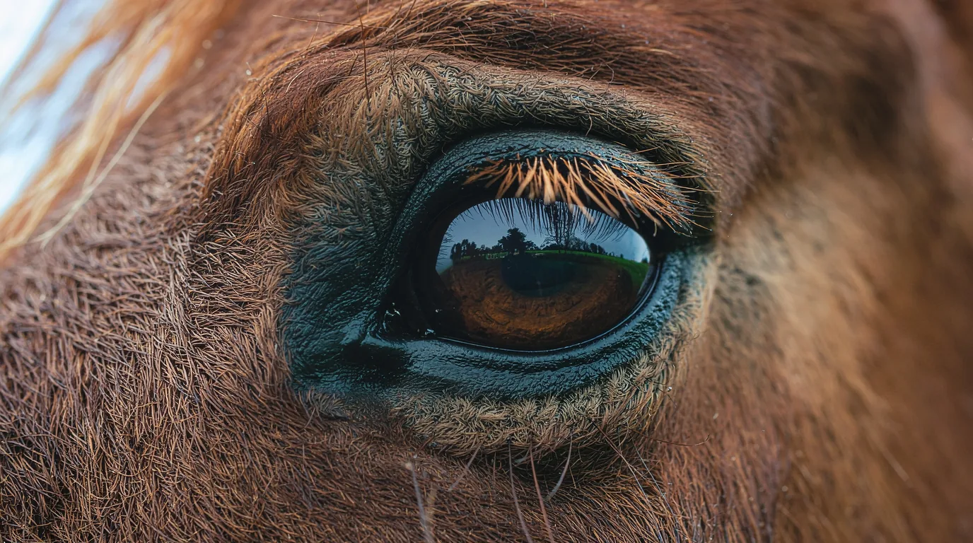 Un regard de cheval au les sabots du mas massou, Saint-Pardoux-le-Lac